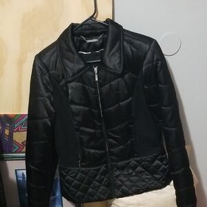 White House Black Market Quilted Black Puffer Jacket